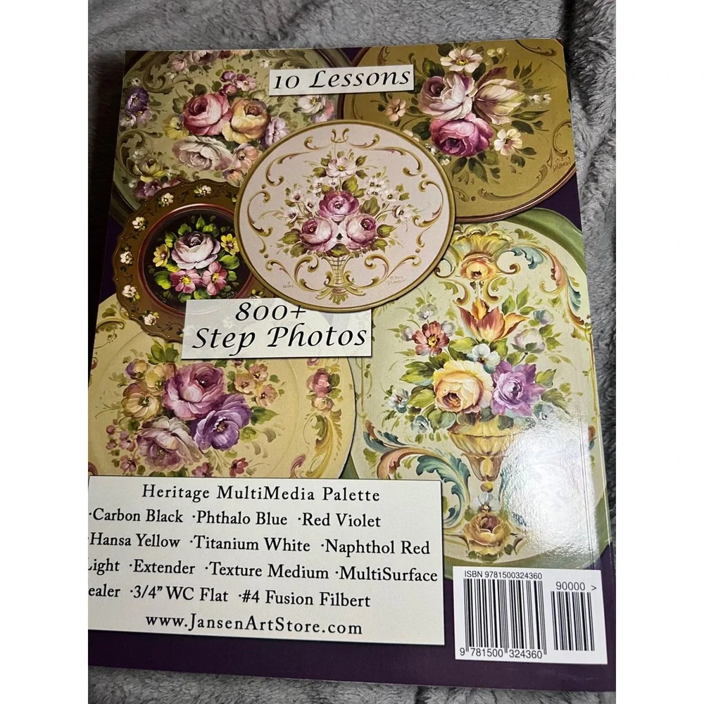 Jansen Painting Floral Roses Scrolls Art Instruction Books Lot of 3 New
